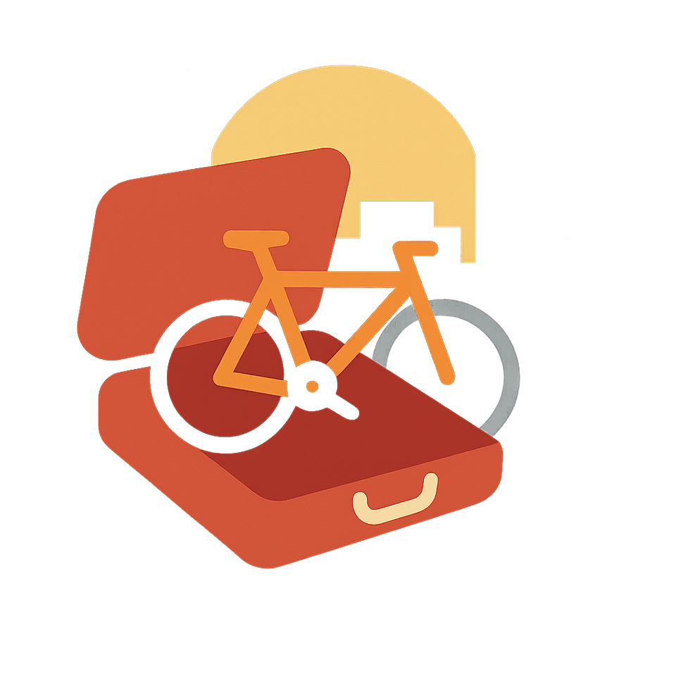Bike being packed into a bike box